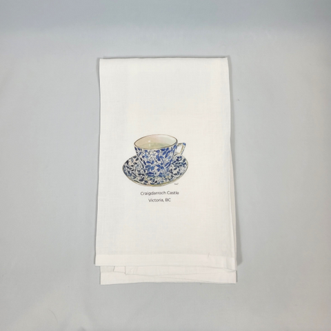 Castle Teacup Linen Tea Towel