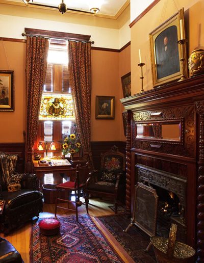 Interior photo, writing desk